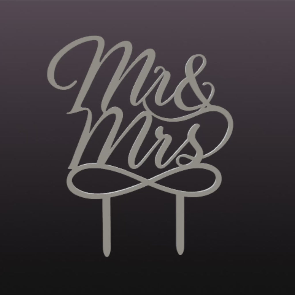 Mr & Mrs Cake Topper STL File – Wedding 3D Print Model