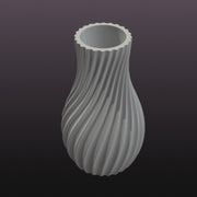 Spiral Vase STL File – Modern Ribbed Home Decor 3D Print Model