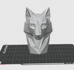 Low Poly Wolf Bust STL File for 3D Printing – Modern Geometric Animal Sculpture
