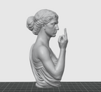 Rebellious Classical Bust STL – Modern Attitude Sculpture for 3D Printing