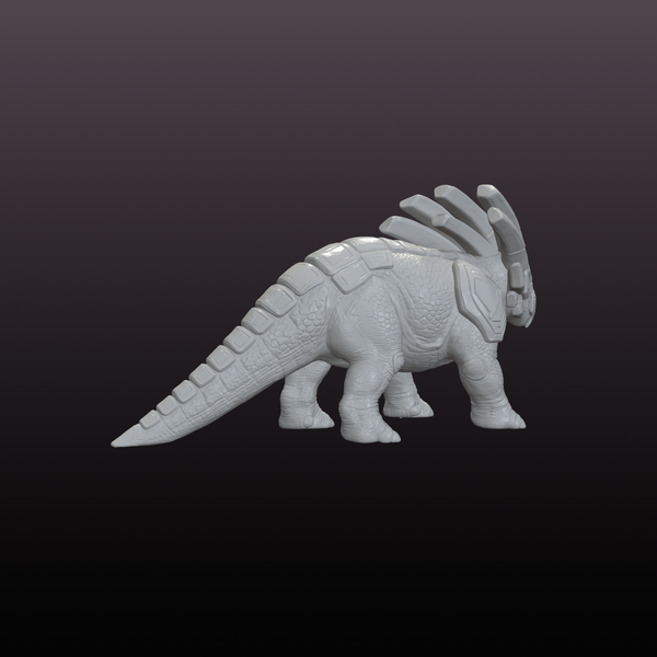 Fantasy Armored Dinosaur STL File | Relic Crownback 3D Print Model