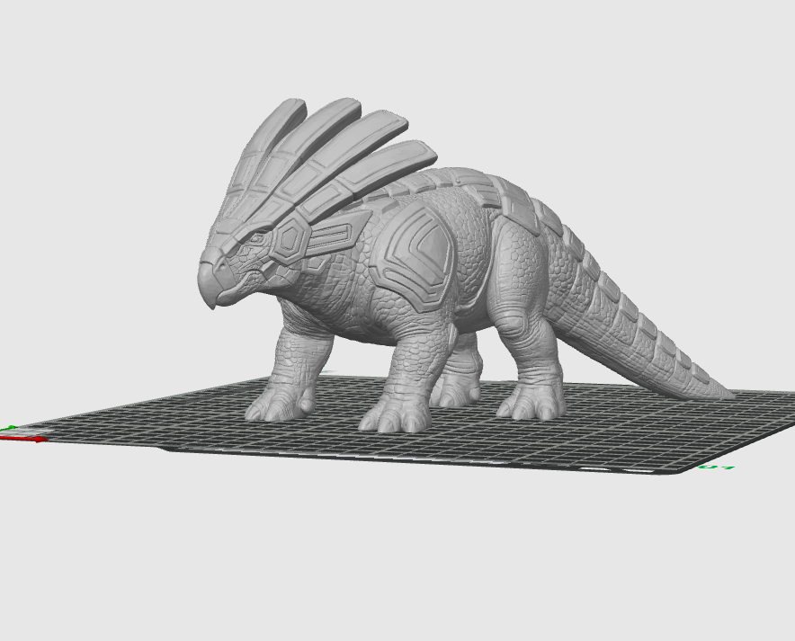 Fantasy Armored Dinosaur STL File | Relic Crownback 3D Print Model