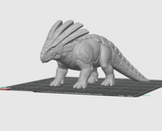 Fantasy Armored Dinosaur STL File | Relic Crownback 3D Print Model