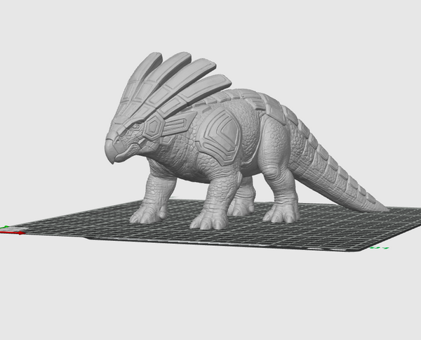 Fantasy Armored Dinosaur STL File | Relic Crownback 3D Print Model