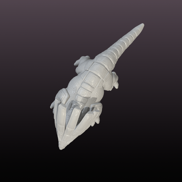 Fantasy Armored Dinosaur STL File | Relic Crownback 3D Print Model