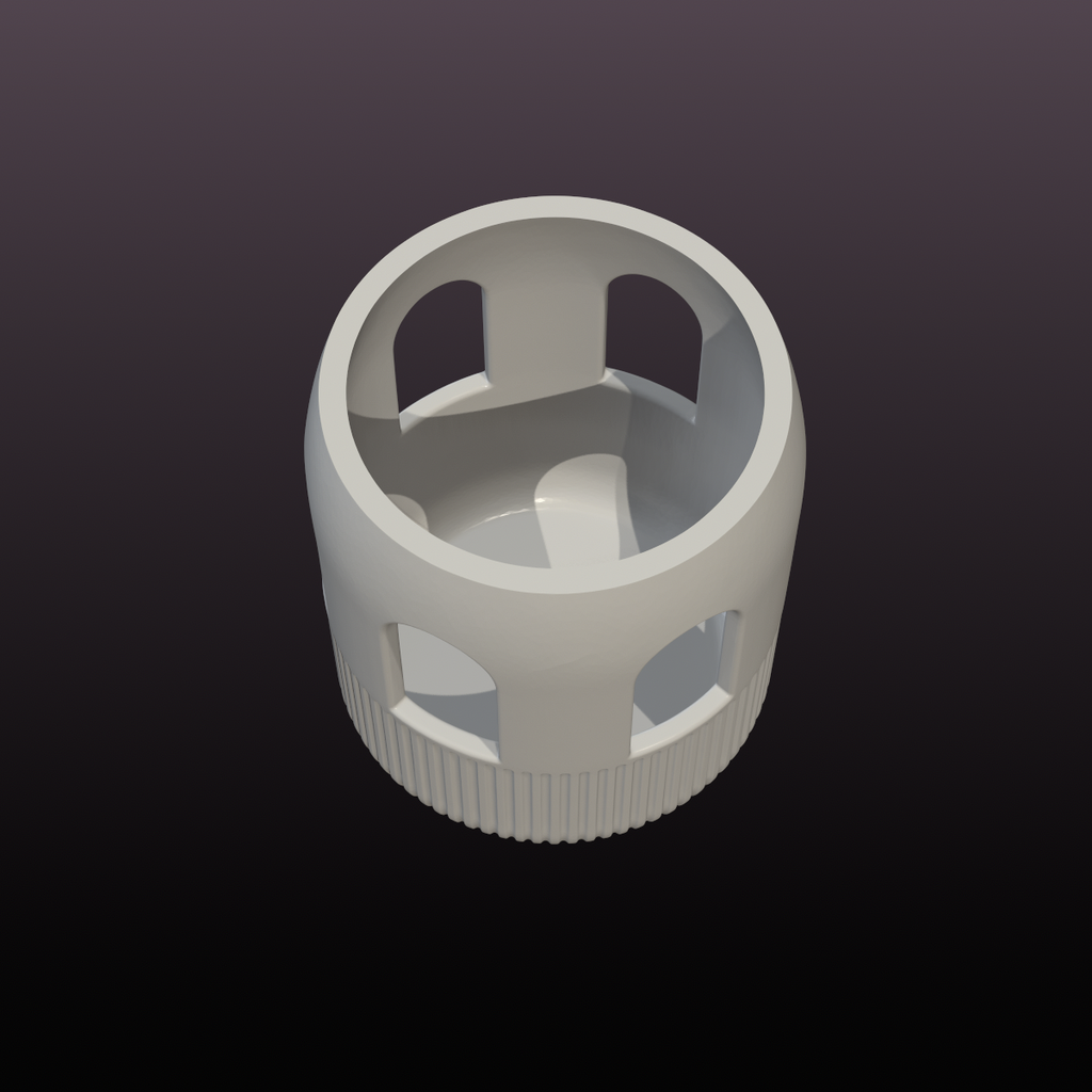 Modern Ribbed LED Lantern STL File – Arched Window Candle Holder for 3D Printing