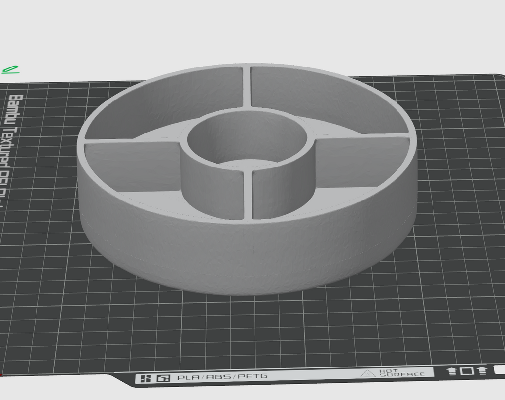 Round Organizer Tray STL – Multi Compartment 3D Print File