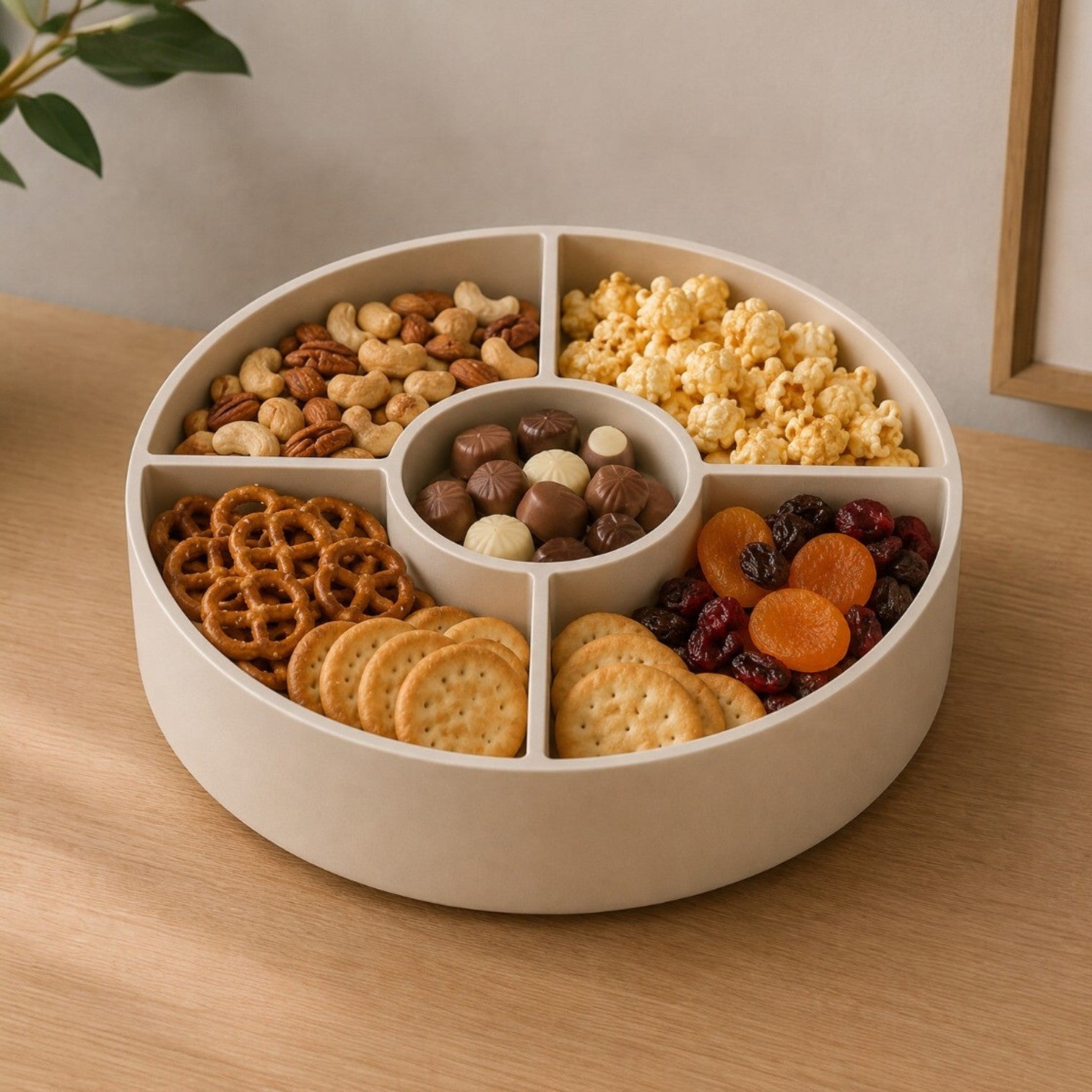 Round Organizer Tray STL – Multi Compartment 3D Print File