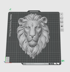Savage Lion Head Wall Art STL File for 3D Printing