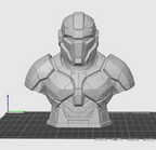Futuristic Armor Bust STL File – Sci Fi 3D Print Model for Gaming Decor