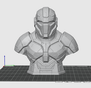 Futuristic Armor Bust STL File – Sci Fi 3D Print Model for Gaming Decor
