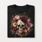 Skull Floral PNG Shirt Design | Gothic Flower Skull Print