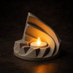 Spiral LED Tealight Holder STL File | Modern 3D Print Candle Decor
