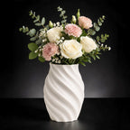 Spiral Vase STL File – Modern Twisted Vase for 3D Printing – Minimal Decor