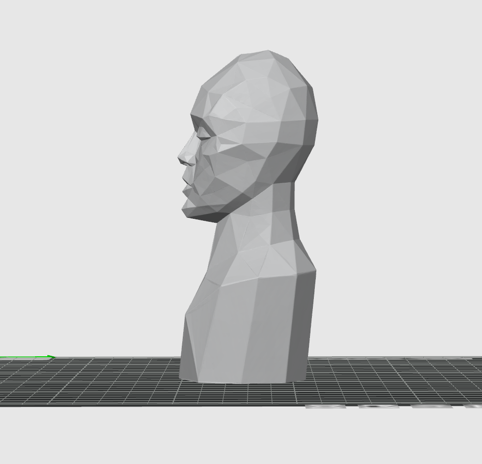 Split Face Sculpture STL – Modern Abstract Head 3D Print Decor