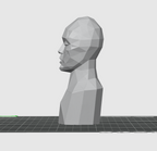 Split Face Sculpture STL – Modern Abstract Head 3D Print Decor