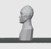 Split Face Sculpture STL – Modern Abstract Head 3D Print Decor