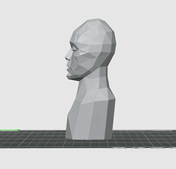 Split Face Sculpture STL – Modern Abstract Head 3D Print Decor
