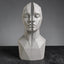 Split Face Sculpture STL – Modern Abstract Head 3D Print Decor