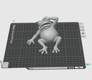 Tired Frog STL File – Funny Frog Sculpture for 3D Printing