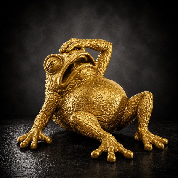 Tired Frog STL File – Funny Frog Sculpture for 3D Printing
