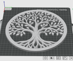 Tree of Life Wall Art STL File – Circular 3D Printable Wall Decor – Instant Download