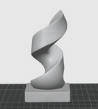 Twisted Harmony Sculpture STL File – Modern Abstract Decor for 3D Printing