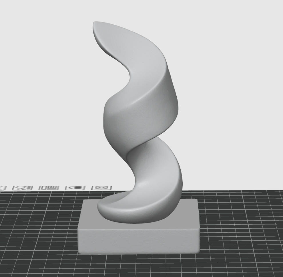 Twisted Harmony Sculpture STL File – Modern Abstract Decor for 3D Printing