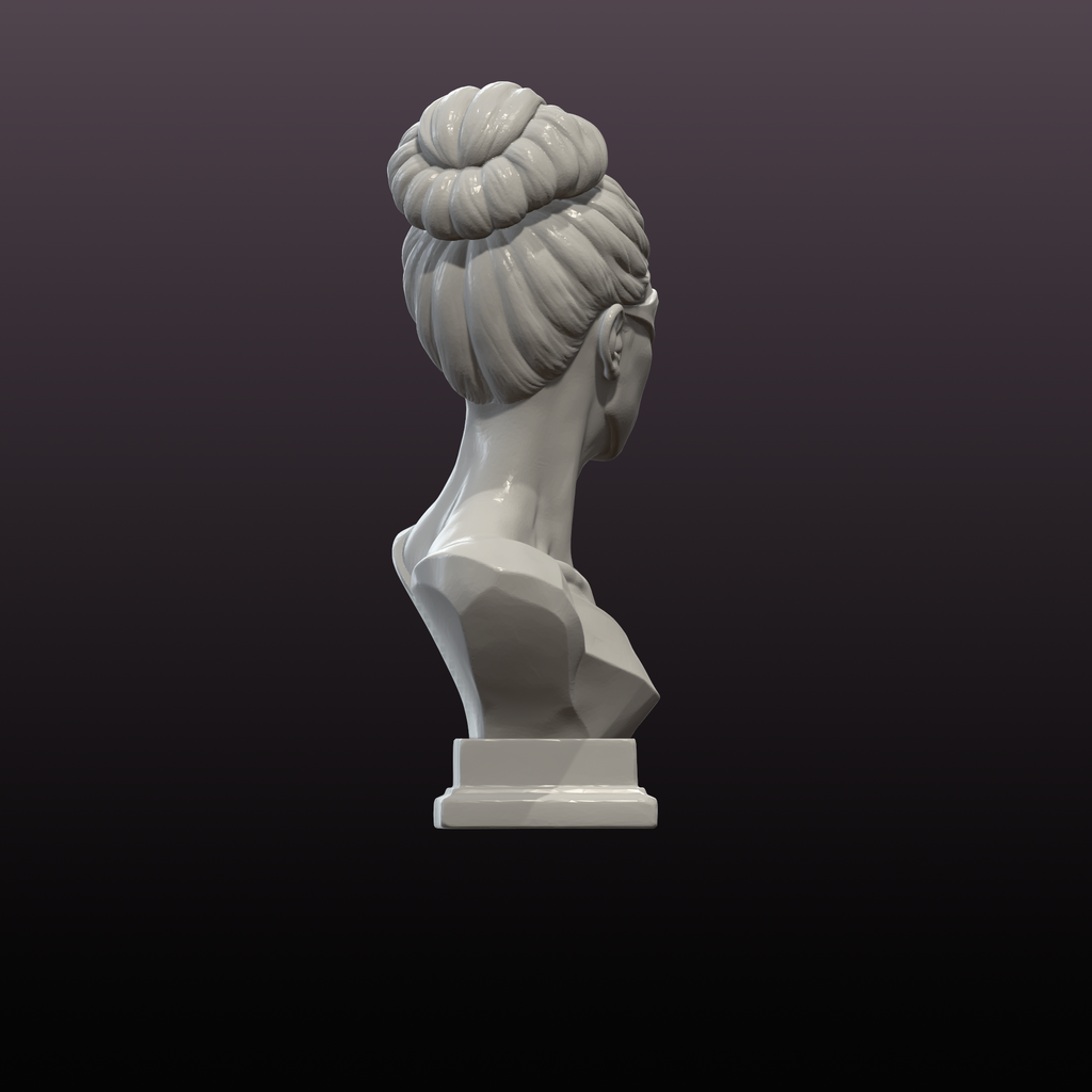 Veiled Vision Bust STL File Modern Blindfold Sculpture 3D Print Decor