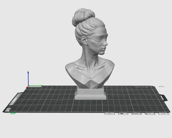 Veiled Vision Bust STL File Modern Blindfold Sculpture 3D Print Decor