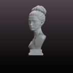 Veiled Vision Bust STL File Modern Blindfold Sculpture 3D Print Decor