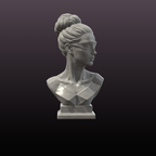 Veiled Vision Bust STL File Modern Blindfold Sculpture 3D Print Decor