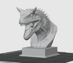 Velociraptor Bust STL – Detailed Dinosaur Sculpture 3D Print File | Digital Download