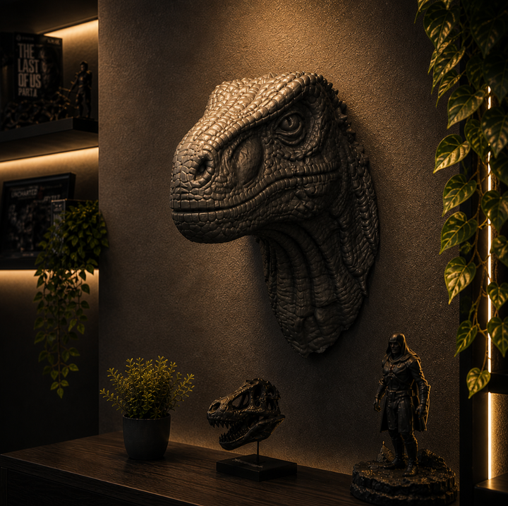 Velociraptor Wall Art STL – Modern Dinosaur - Raptor 3D Print File