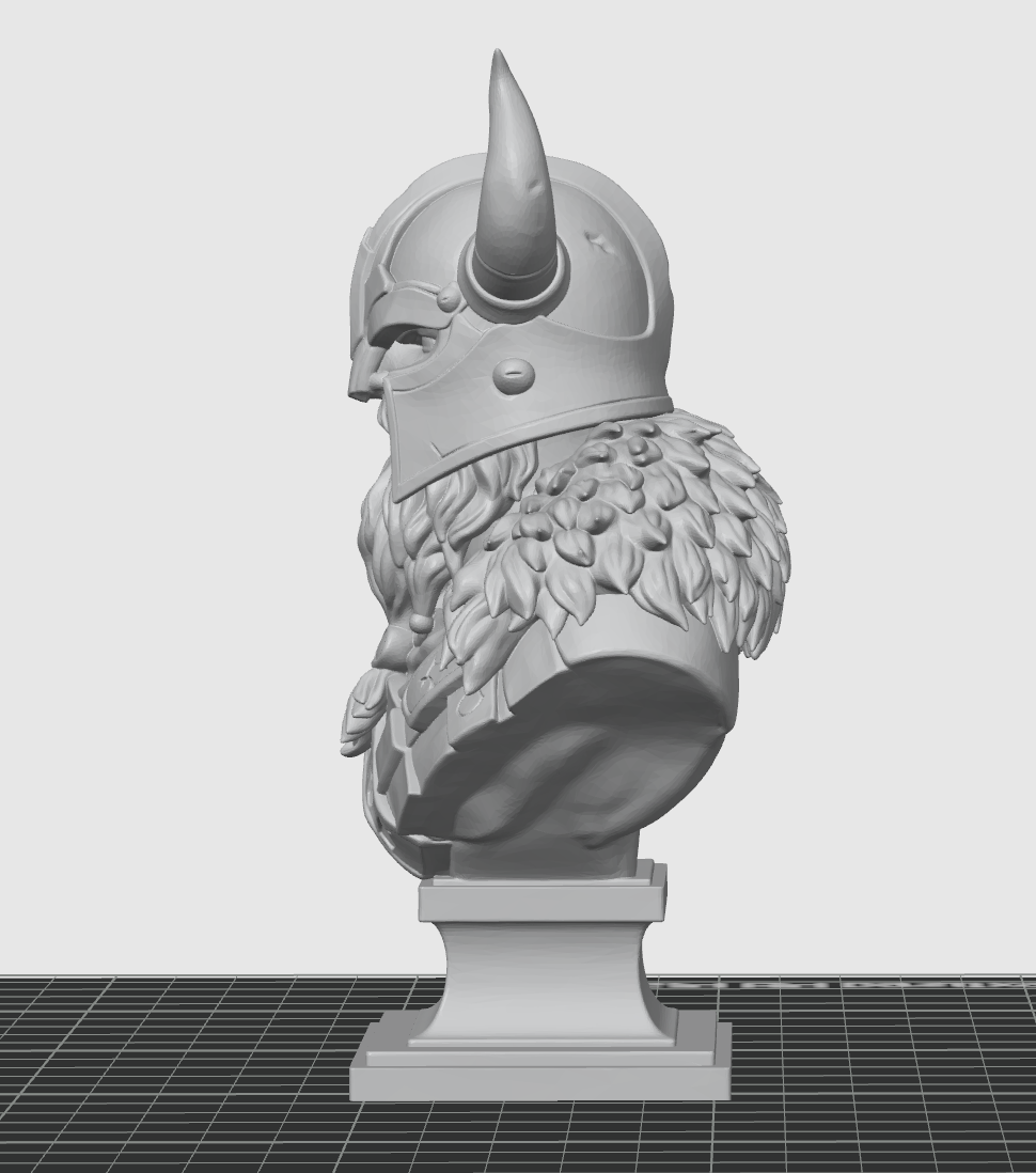 Viking Warrior Bust STL File – 3D Print Sculpture Download