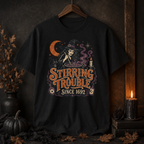 Stirring Trouble Since 1692 PNG – Vintage Witch Halloween Shirt Design – Sublimation DTF Digital Download