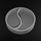 Yin Yang Organizer Tray STL File for 3D Printing Modern Desk Decor