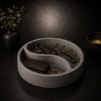 Yin Yang Organizer Tray STL File for 3D Printing Modern Desk Decor